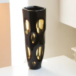 Vaso Leonardo in Vetro Nero