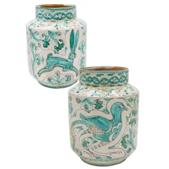 Vaso Lepre in Ceramica Bianca