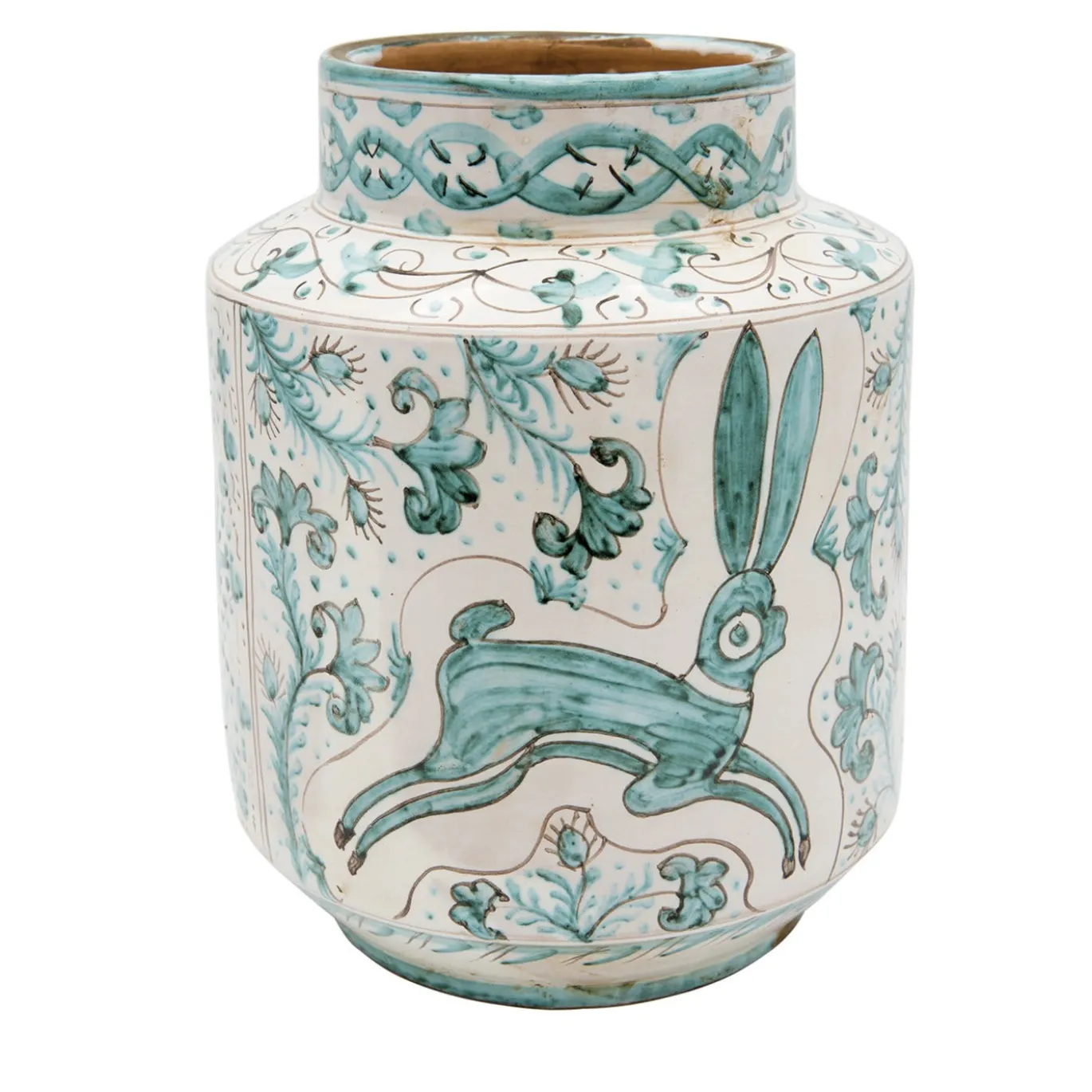 Vaso Lepre in Ceramica Bianca