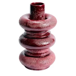 Vaso Marte grande in ceramica smaltata rosso Amaranto