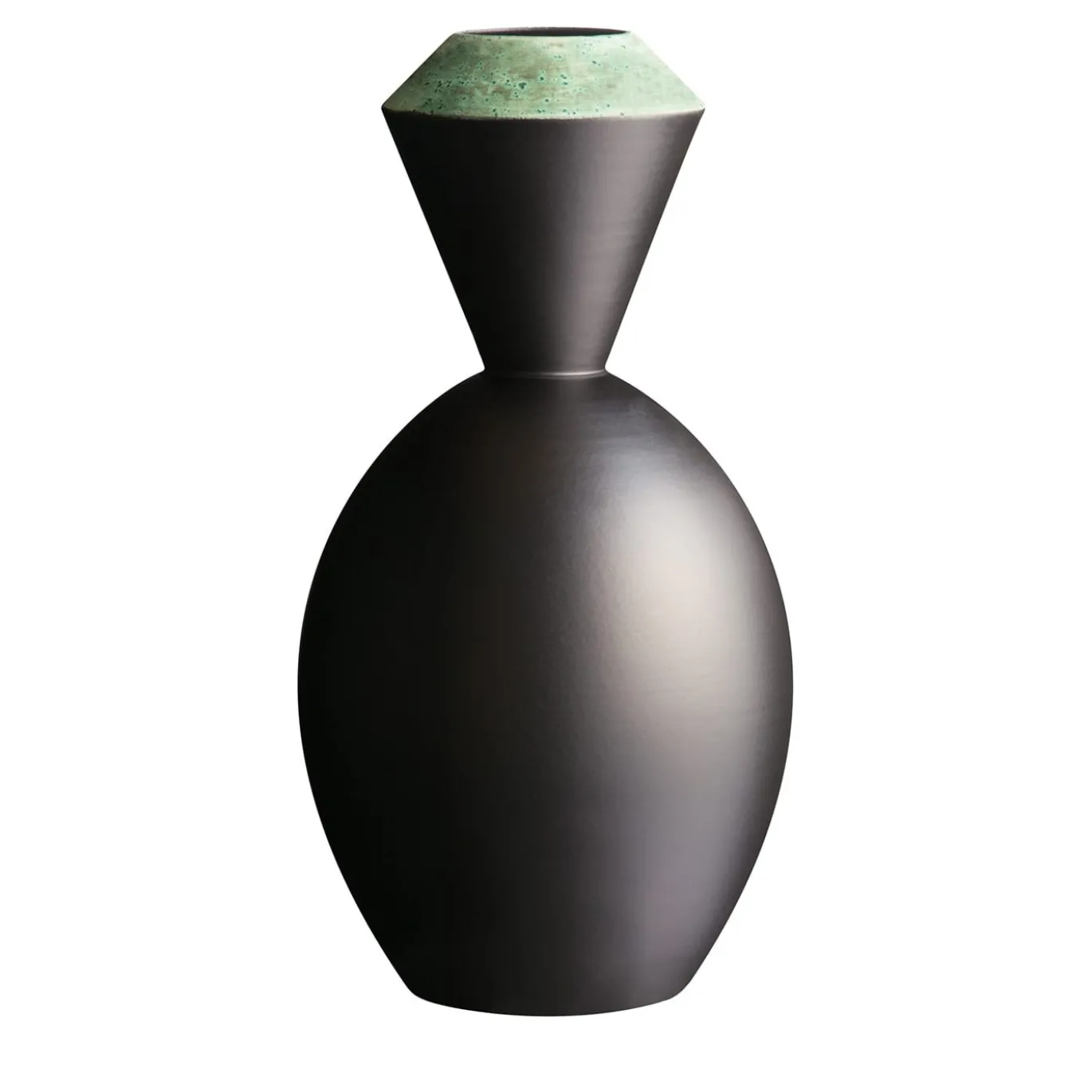 Vaso Médon nero opaco di Jean-Christophe Clair