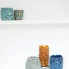 Vaso Medio in Ceramica Onda Blu Acqua e Acqua Salata