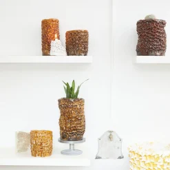 Vaso Medio in Ceramica Onda Crème Caramel