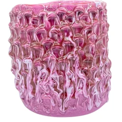 Vaso Medio in Ceramica Onda Viola Zucchero e Smalto Lilla