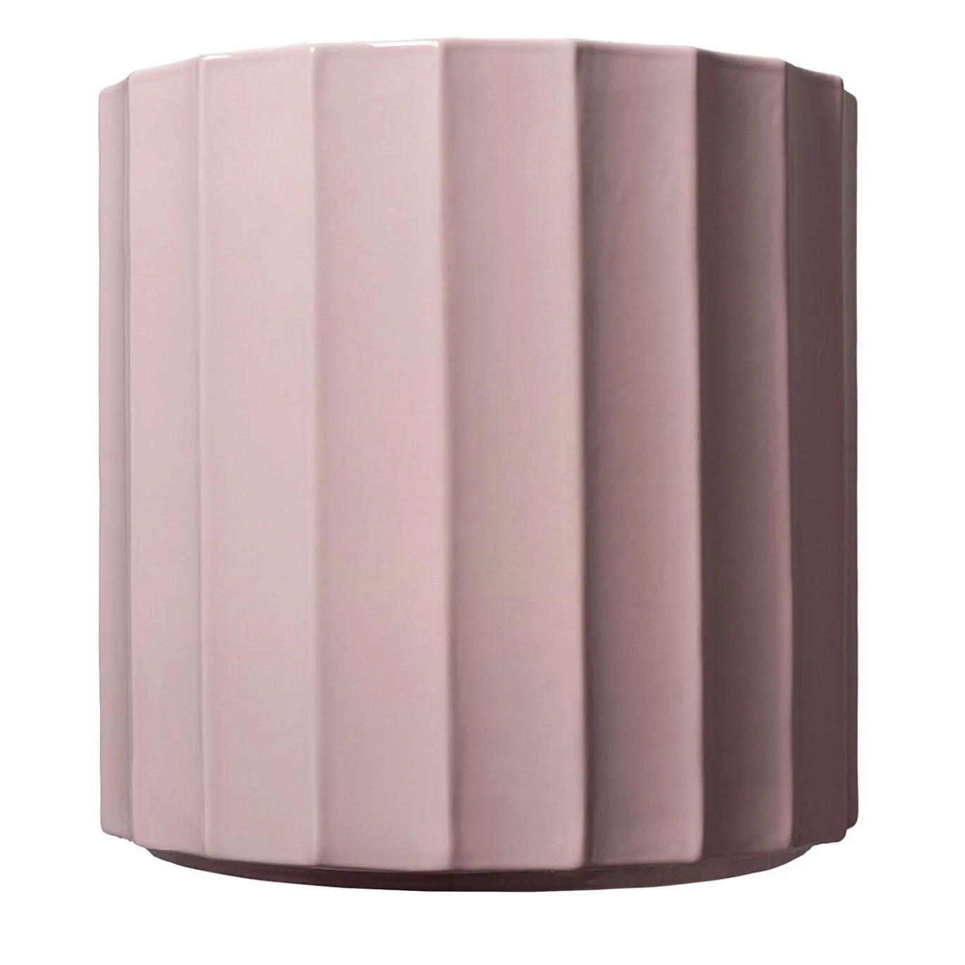 Vaso medio in ceramica rosa Column di Objects Of Common Interest