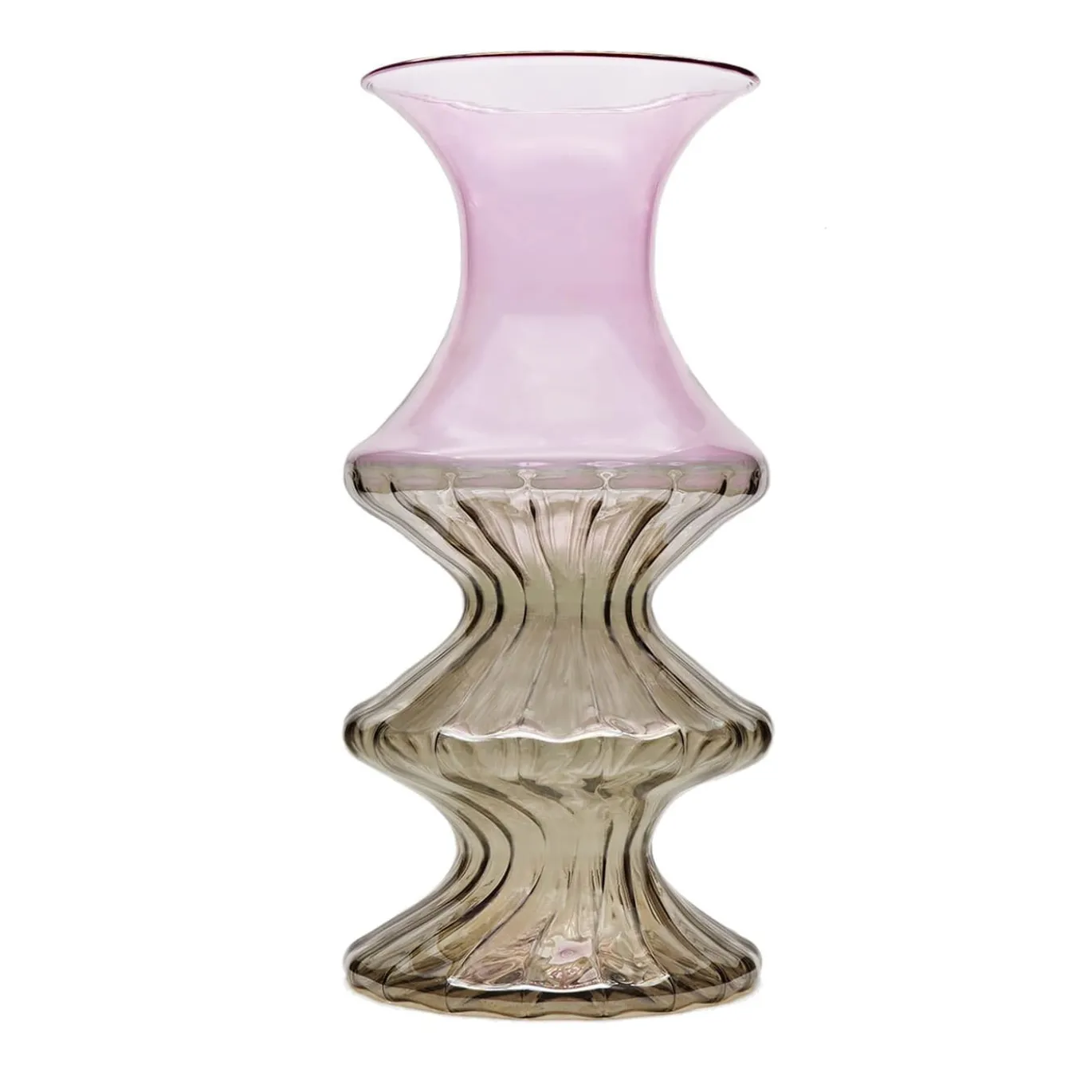 Vaso medio Madame rosa e grigio