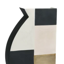 Vaso medio Pacay astratto con foglia d'oro