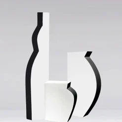 Vaso medio Pacay bianco e nero