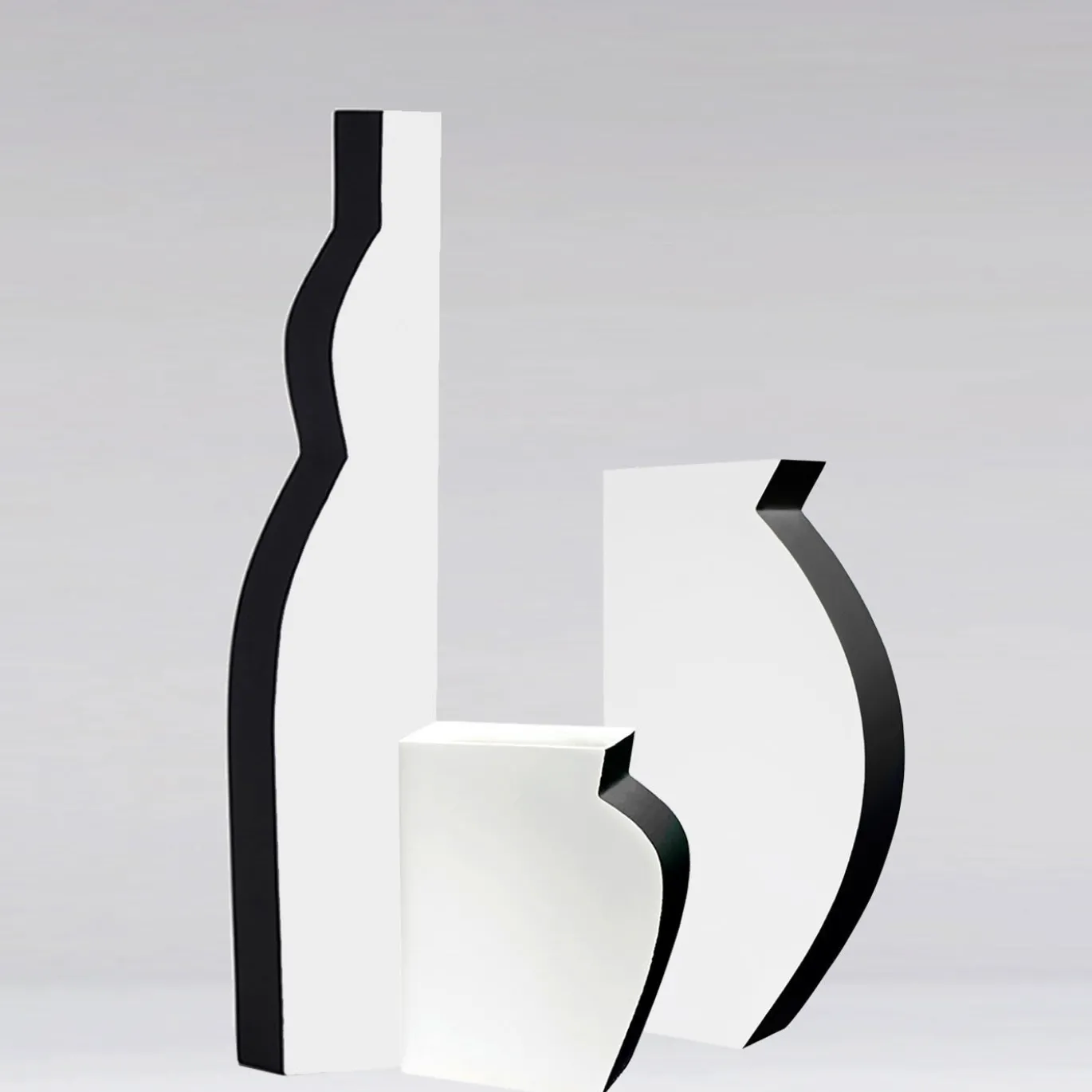 Vaso medio Pacay bianco e nero