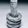 Vaso Mercurio grande in ceramica smaltata bianca e nera