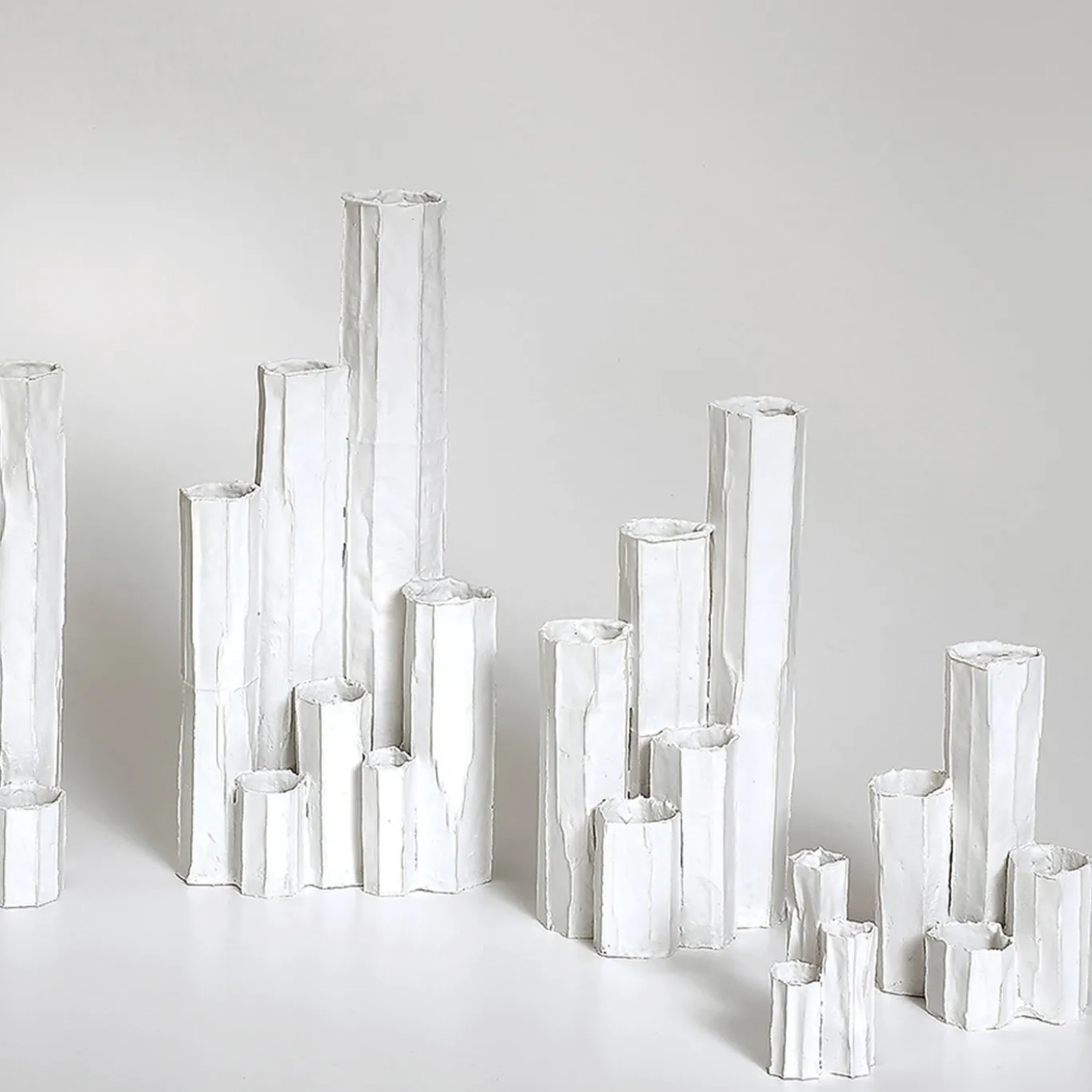 Vaso Metropoli Corteccia Bianco
