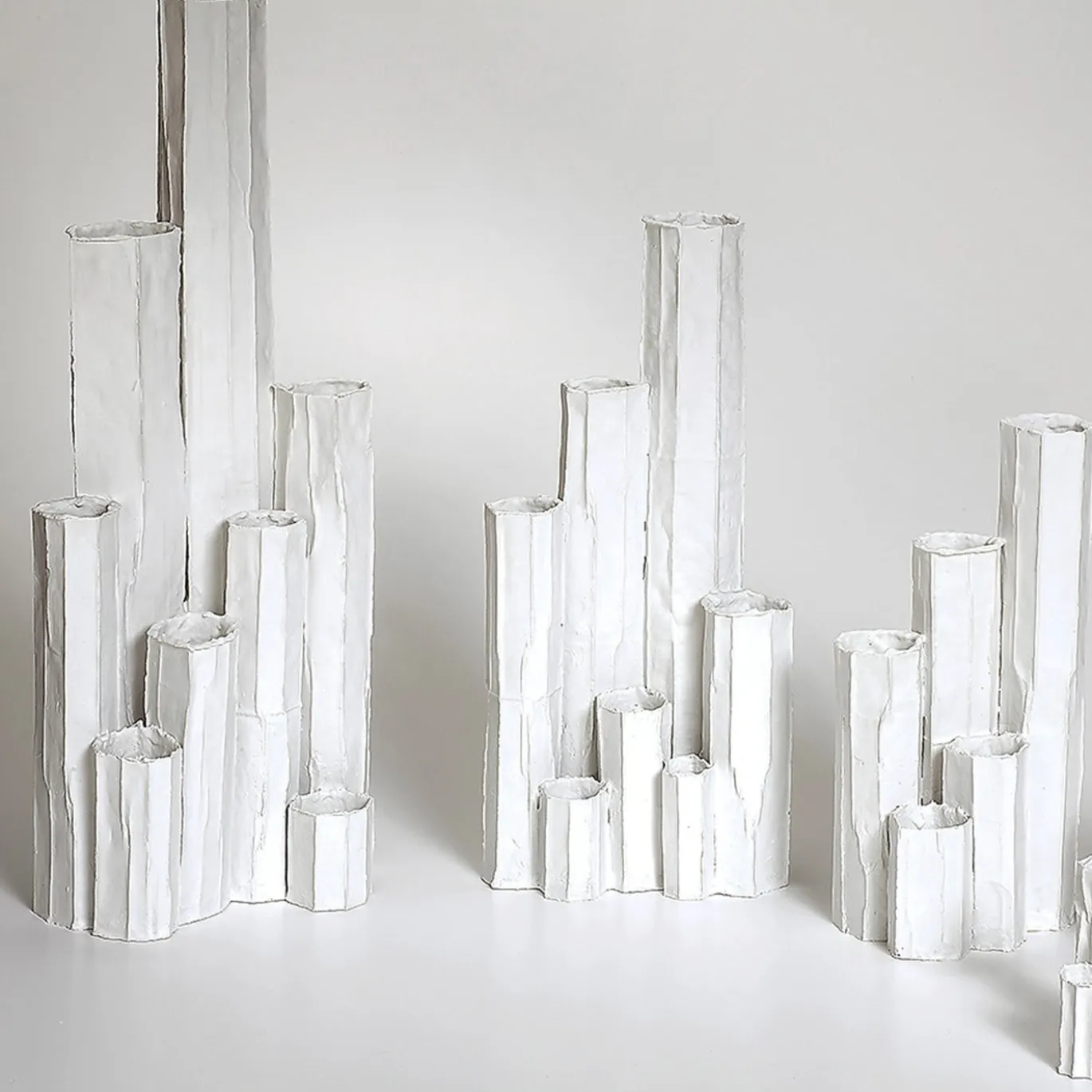 Vaso Metropoli Corteccia Bianco