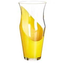 Vaso Monocromo giallo e trasparente di Carlo Moretti