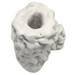 Vaso Monofiore in Ceramica Bud Serie Onda Avorio