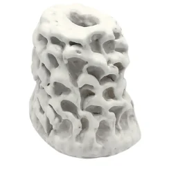 Vaso Monofiore in Ceramica Bud Serie Onda Avorio
