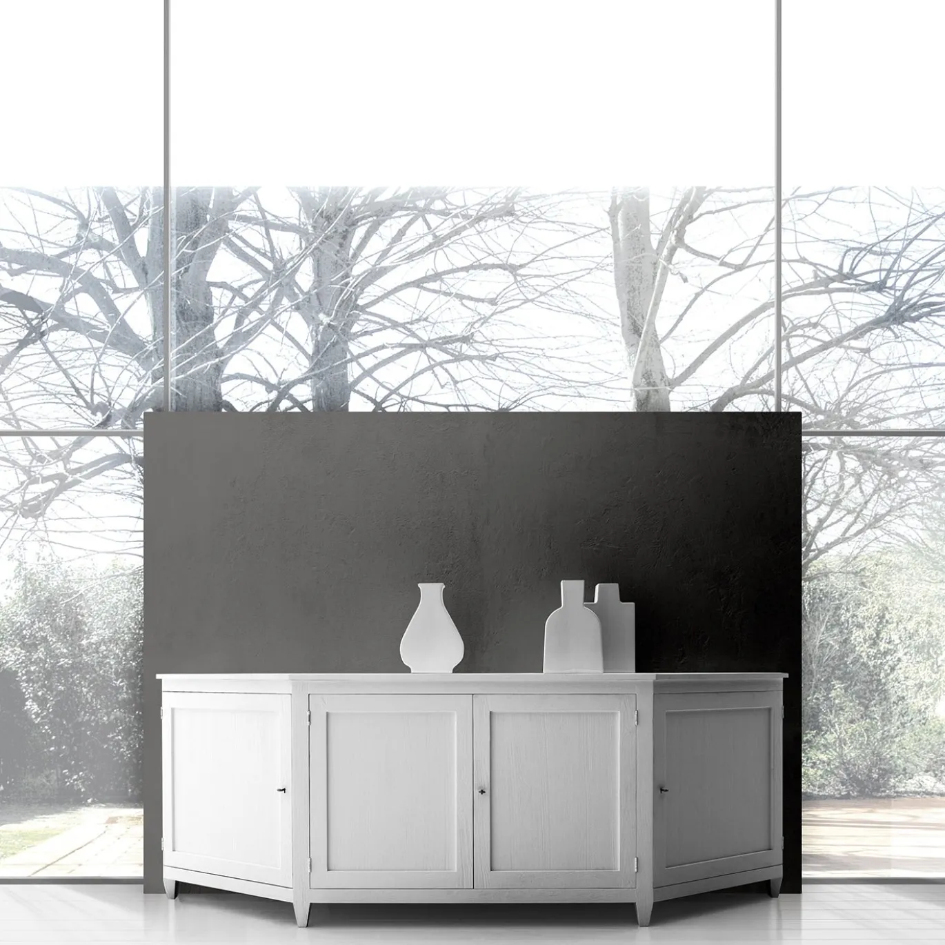 Vaso Moon 01 in Ceramica Bianca
