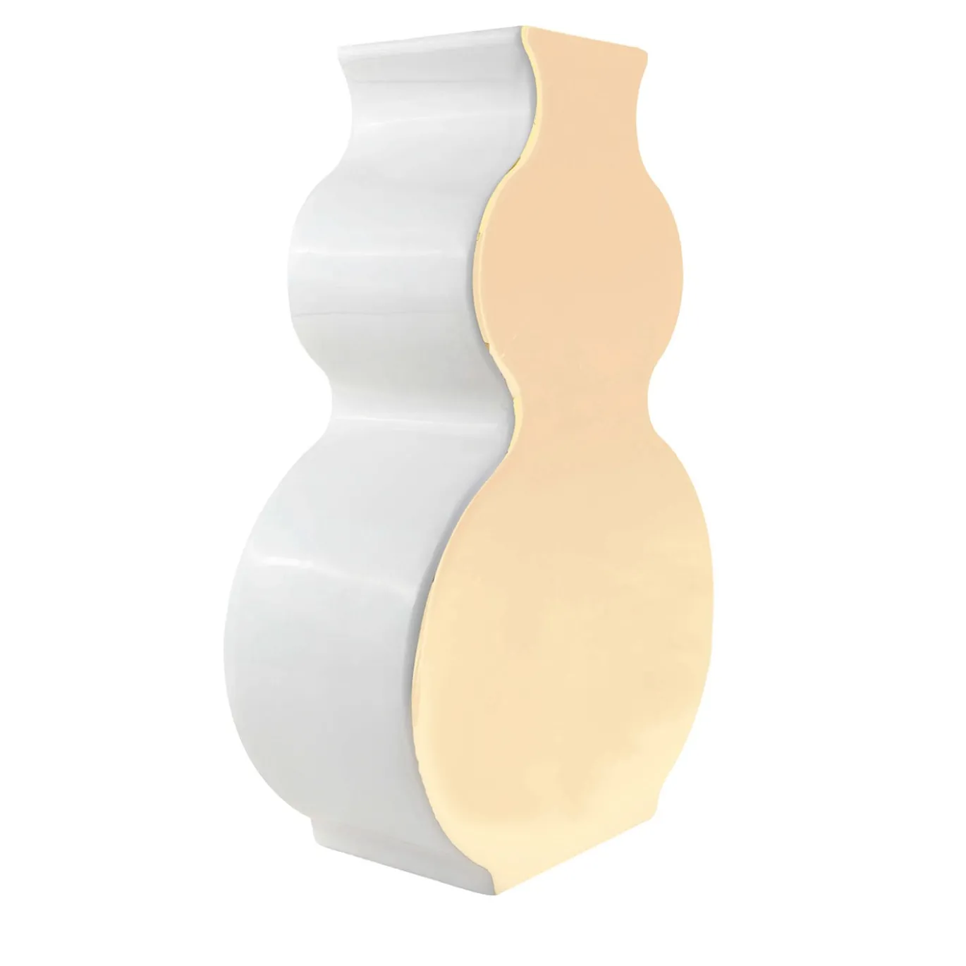 Vaso Moon 06 in ceramica con smalto oro