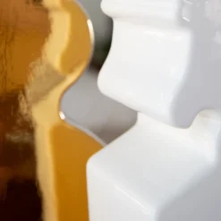 Vaso Moon 06 in ceramica con smalto oro