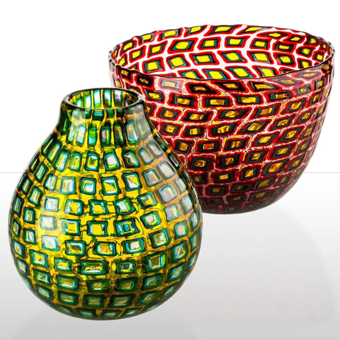 Vaso Murrine Romane di Carlo Scarpa in giallo