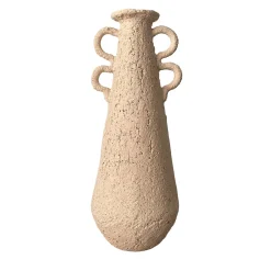 Vaso n. 133 Alto di Ceramica Bianca a Texture Ruvida