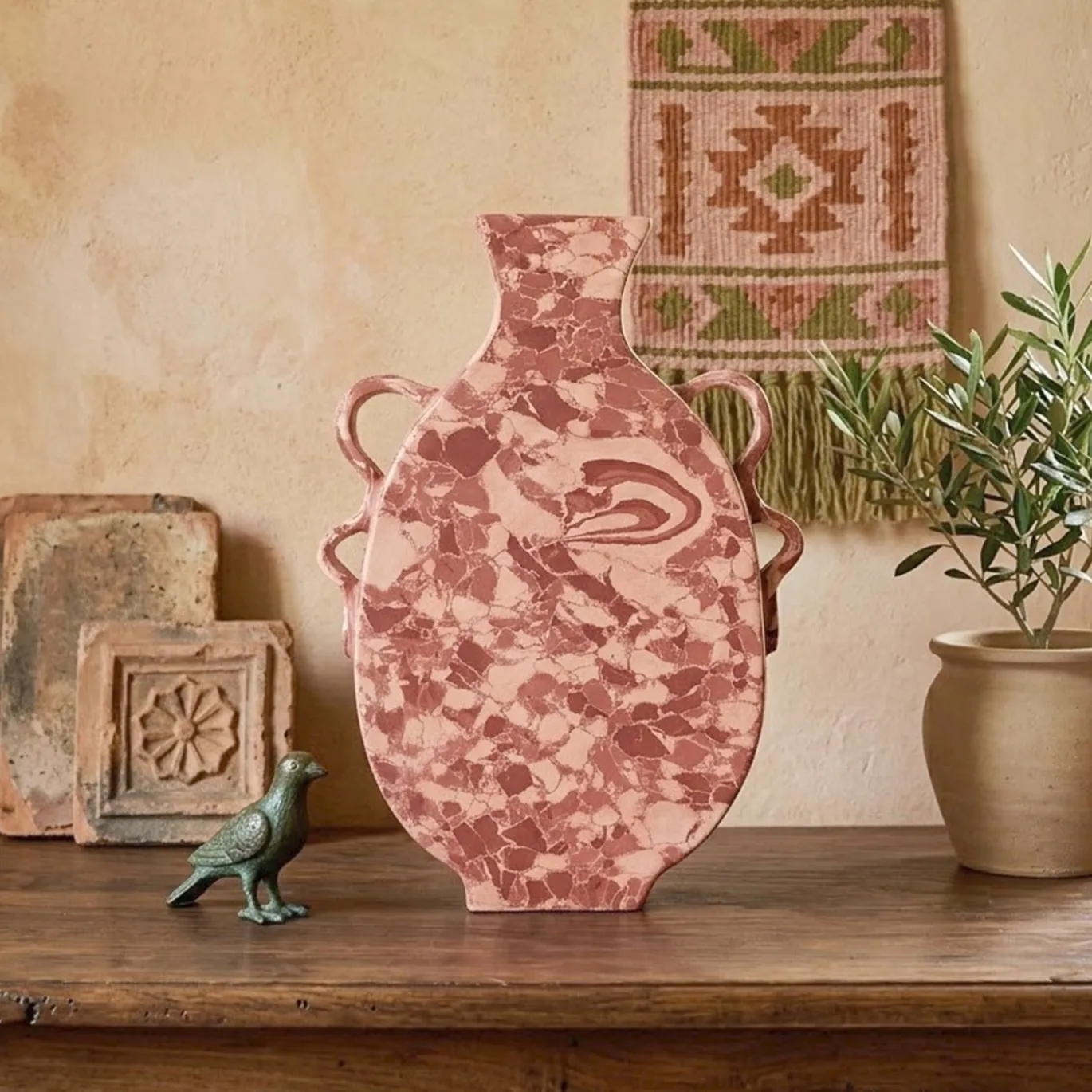 Vaso n.147 Anfora Effetto Rosso Ossidato