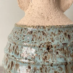 Vaso n. 132b in ceramica Azzurro Testurizzato