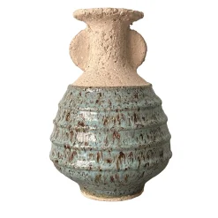 Vaso n. 132b in ceramica Azzurro Testurizzato