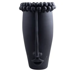 Vaso nero a testa lunga