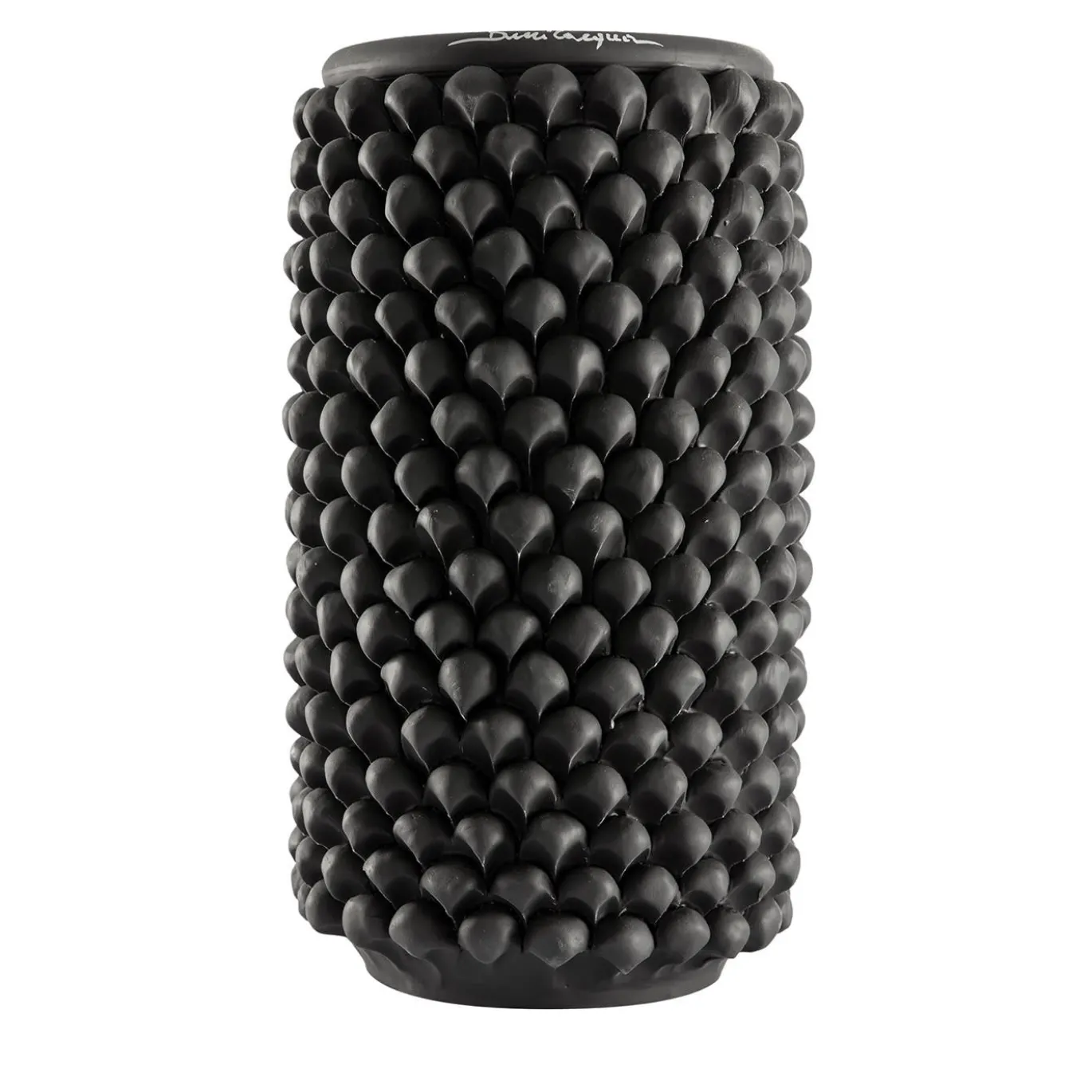 Vaso Nero cilindrico in ceramica