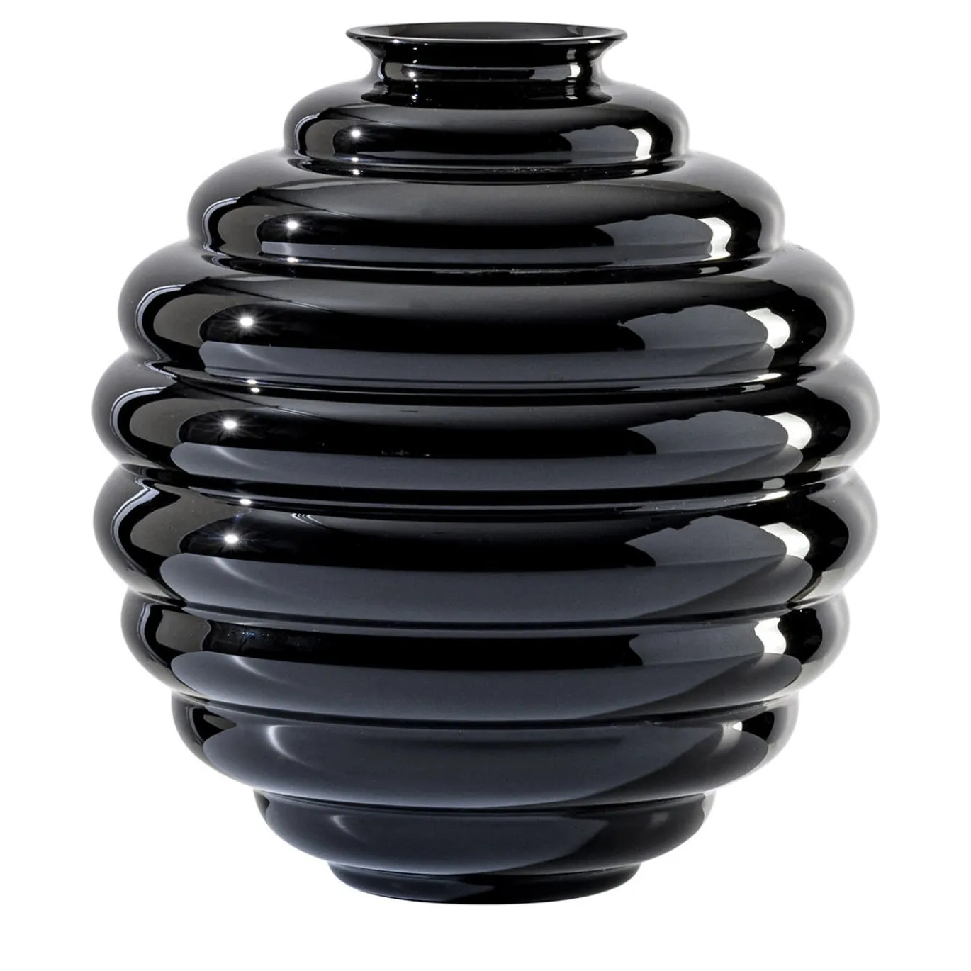 Vaso nero grande Decò di Napoleone Martinuzzi