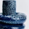 Vaso Nettuno grande in ceramica smaltata blu notte