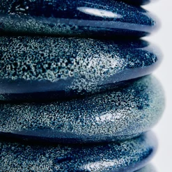 Vaso Nettuno grande in ceramica smaltata blu notte