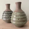 Vaso n. 166 Grigio con base smaltata verde