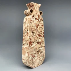 Vaso n. 93 in ceramica effetto marmo rosso e bianco
