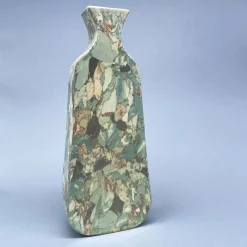 Vaso n. 87 in Ceramica effetto marmo breccia verde medio