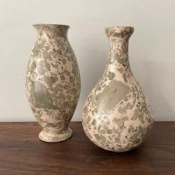 Vaso n. 154 Medio Effetto Marmo Vaso in Ceramica Verde