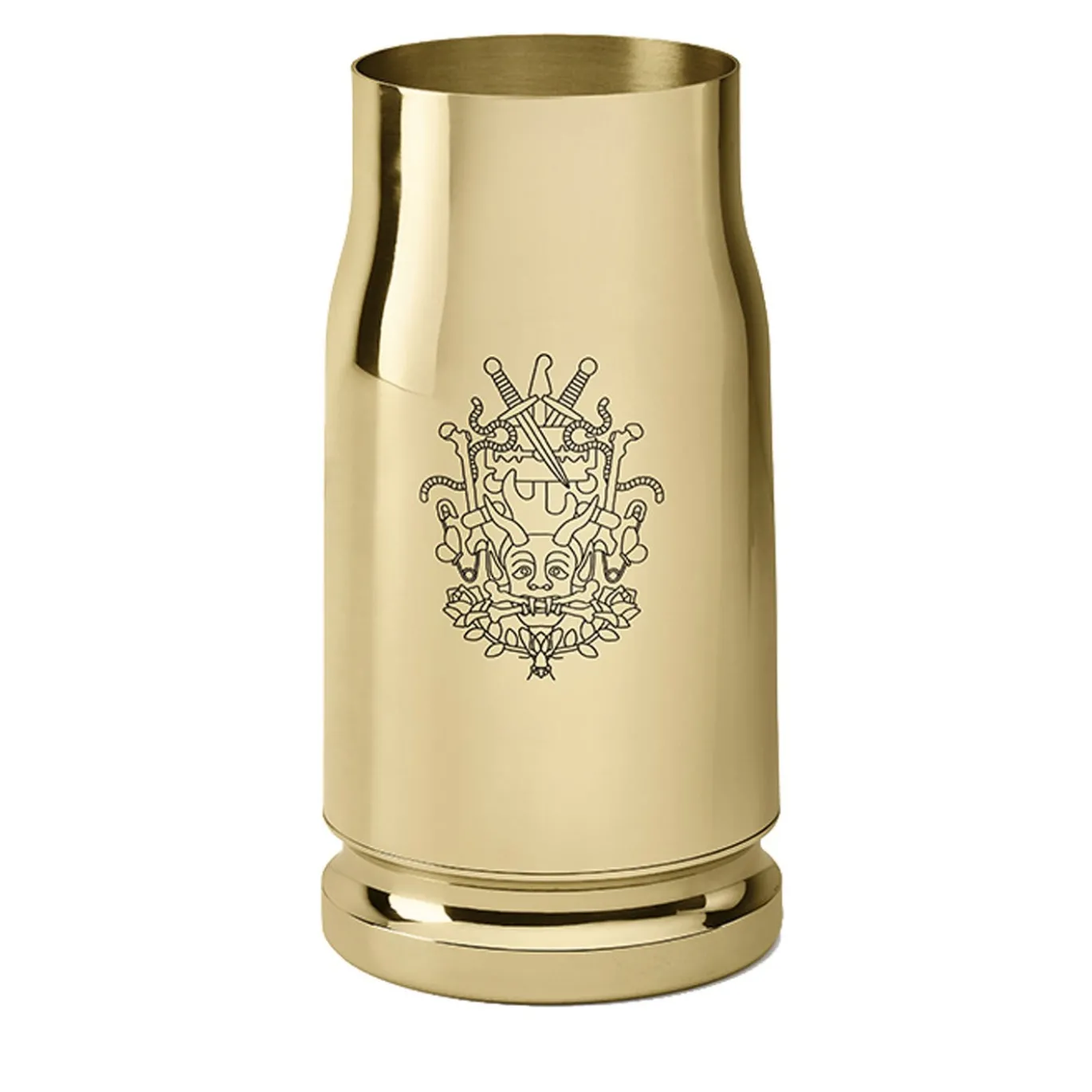 Vaso Nowhere in ottone lucido di Studio Job