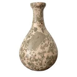 Vaso n.153 Vaso in ceramica effetto marmo verde e bianco