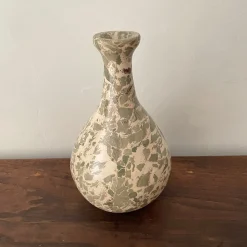Vaso n.153 Vaso in ceramica effetto marmo verde e bianco