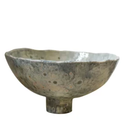 Vaso Odessa in ceramica smaltata azzurra