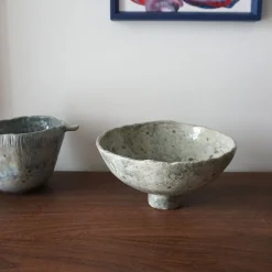 Vaso Odessa in ceramica smaltata azzurra