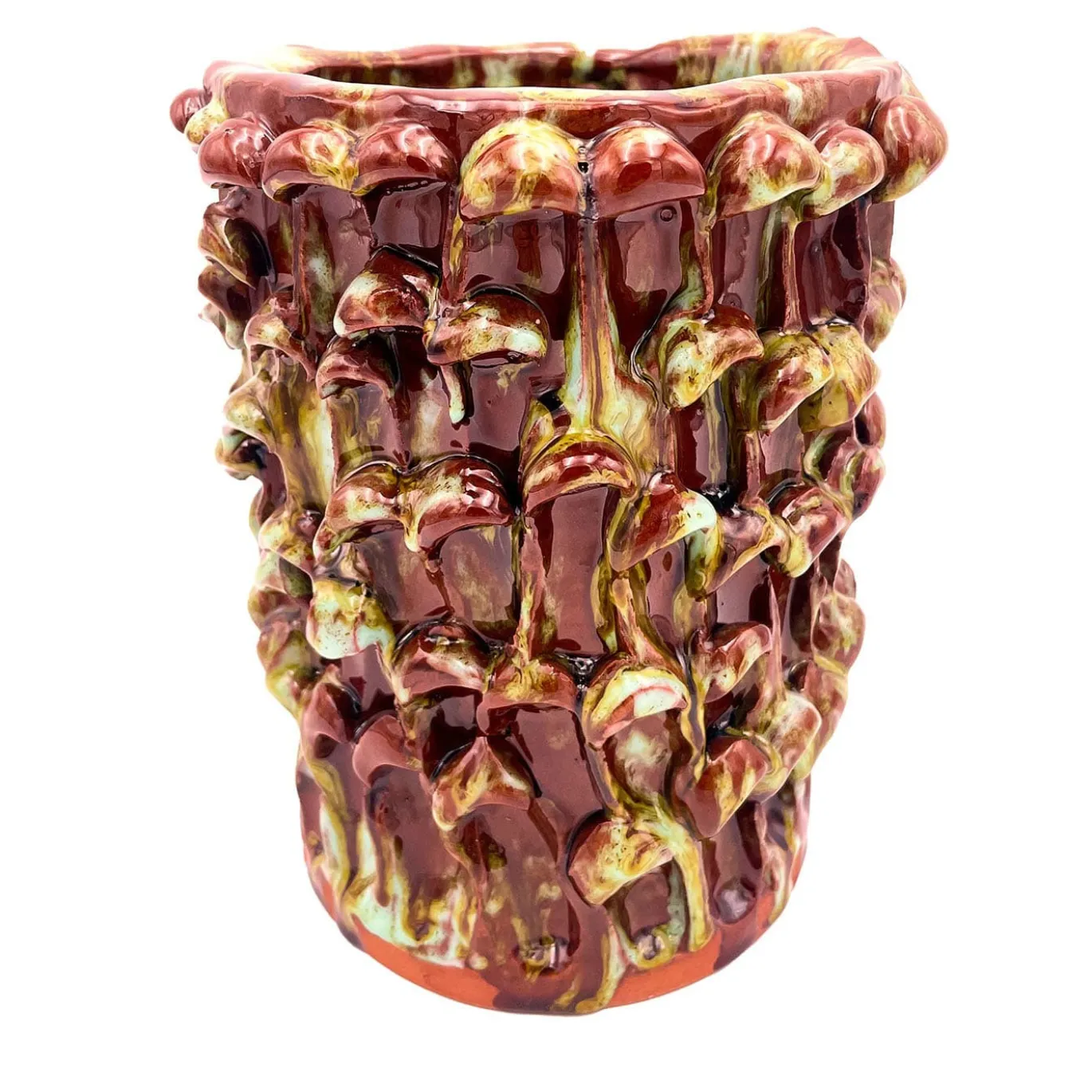 Vaso Onda Bordeaux e turchese