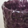 Vaso Onda 5 in ceramica smaltata borgogna