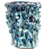 Vaso Onda metallizzato Tiffany e turchese