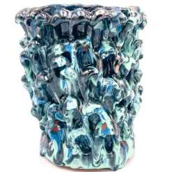 Vaso Onda metallizzato Tiffany e turchese