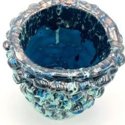 Vaso Onda metallizzato Tiffany e turchese