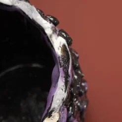 Vaso Onda metallizzato viola e nero