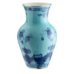 Vaso Oriente Italiano Iris in Porcellana Blu Ming