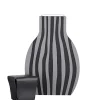 Vaso Otto a righe nero/grigio di Gianpaolo Venier