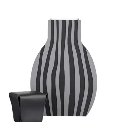 Vaso Otto a righe nero/grigio di Gianpaolo Venier